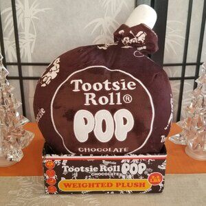 Tootsie Roll Chocolate Pop Weighted Plush - NEW!